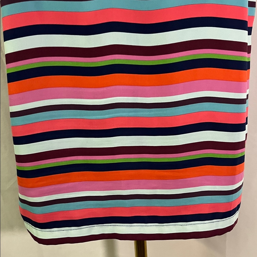 Cynthia Rowley Multicolor Striped Short Sleeve Shift Dress - Picture 13 of 16